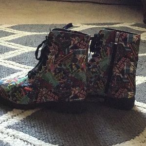 Marvel comic ankle length boots